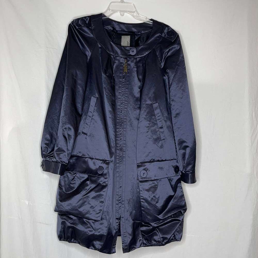 Mint- Navy Jacket, Button Detail, Large Pockets - image 1